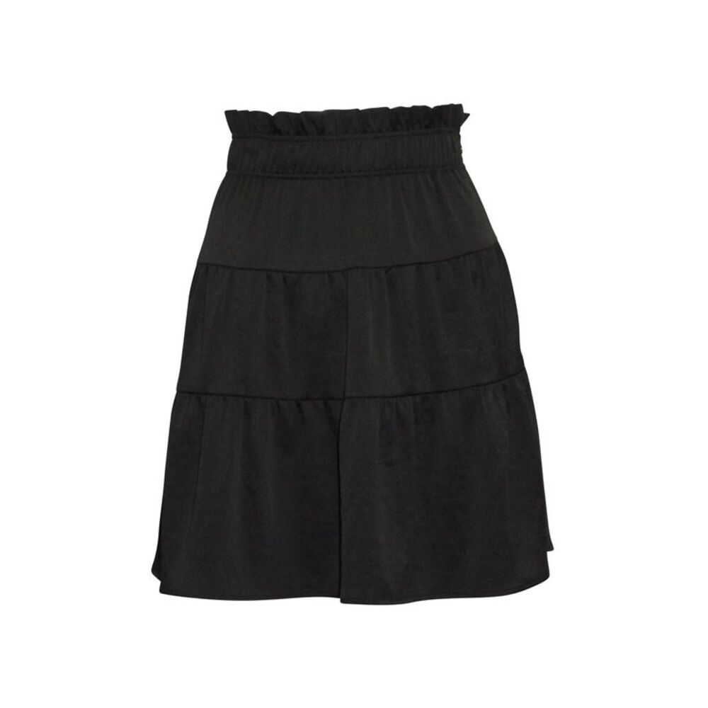 Ba&sh Ruffy Tiered Skirt in Black Polyester